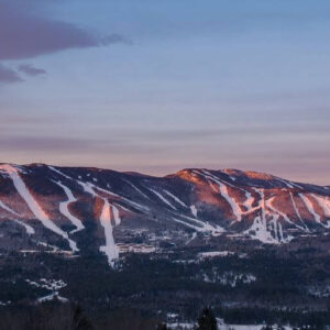 Golden light on Sunday River resort