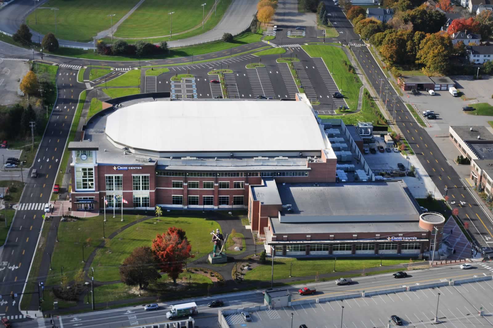 Cross Insurance Center aerial