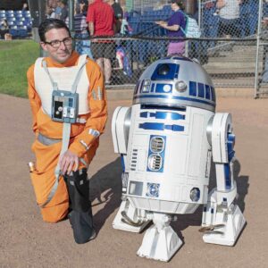 Chris Cameron in costume for Hadlock Field's Star Wars Night