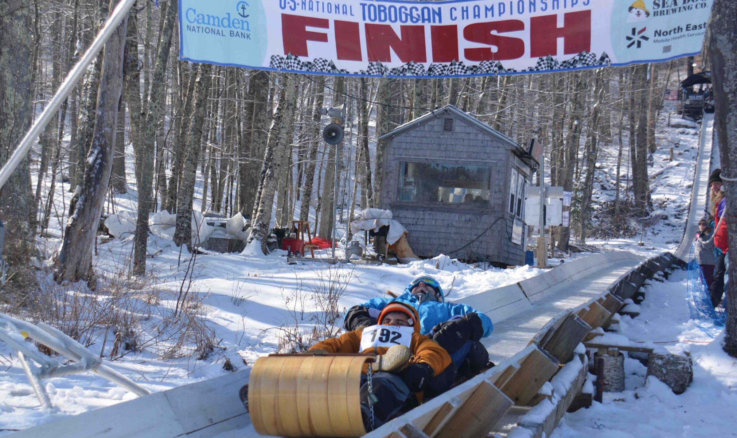 Finish line at Camden Snow Bowl